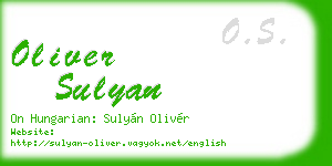 oliver sulyan business card