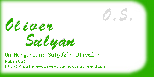 oliver sulyan business card